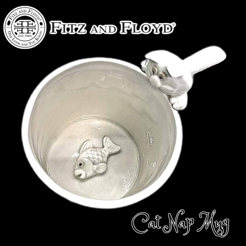 Vintage Fitz & Floyd Cat Nap Mug